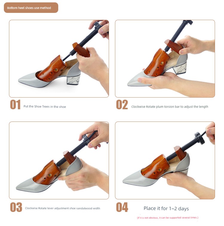Solid Wood Shoe-Expansion Tool Men's and Women's Universal Shoe Stretcher Support Large Expander Width Expander Adjustable Shoe Stretcher Tool to Make Shoes Bigger