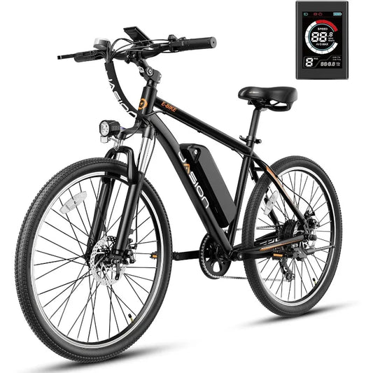 Jasion EB5 Electric Bike for Adults with Peak 500W Brushless Motor, 40Miles 20MPH Commuting Electric Mountain Bike
