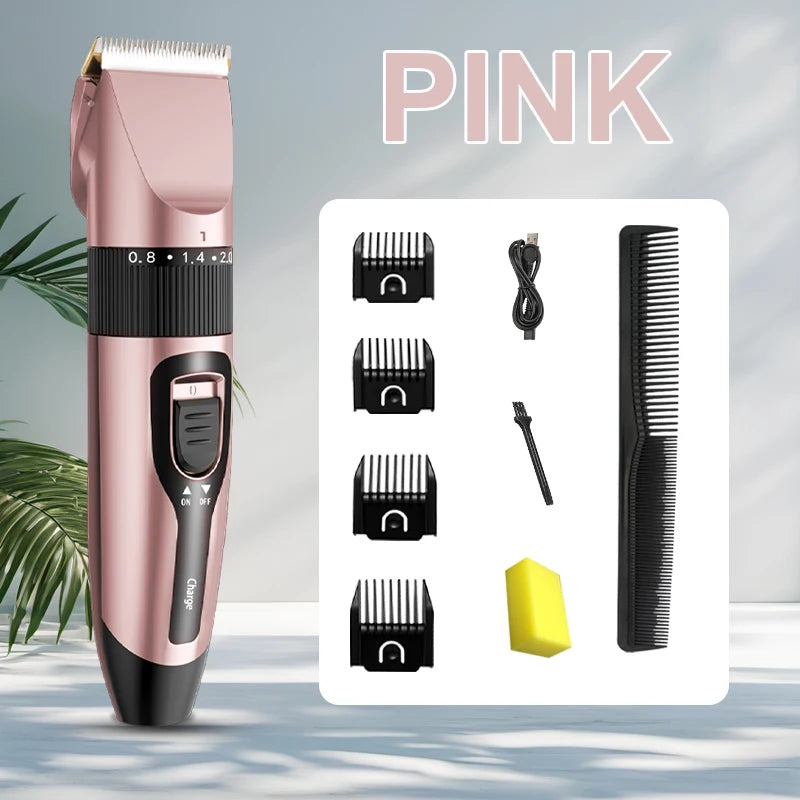 Electric Hair Clipper Men's Professional Hair Clipper Ceramic Blade Household Low Noise Trimmer USB Charging Men's Haircut Tools
