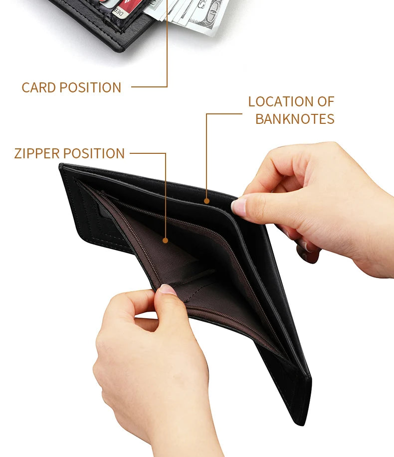 Men's Wallet PU Leather Premium Sense Multi card Slot Business Slim Credit Card ID Card Holder Wallet