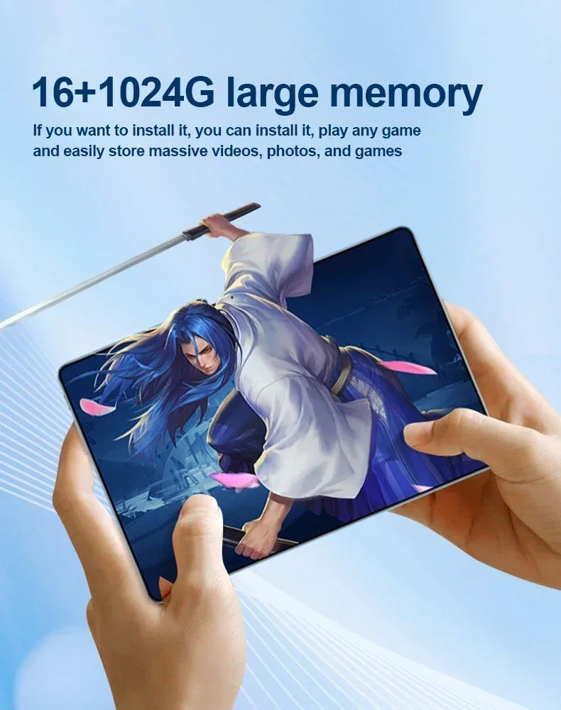 Original Pad 8 Pro Tablet 10.1 inch 16GB+1024GB Android 13 Global Snapdragon 8gen2 10000mah 5G Dual SIM WIFI  HD Full Screen