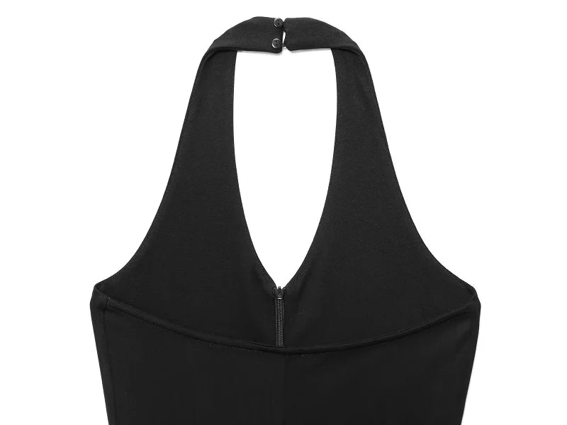 MUJER 2025 Long Jumpsuit Woman Flared Fitness Jumpsuits for Women Black Summer Woman Jumpsuit Sexy Sleeveless Backless Overalls