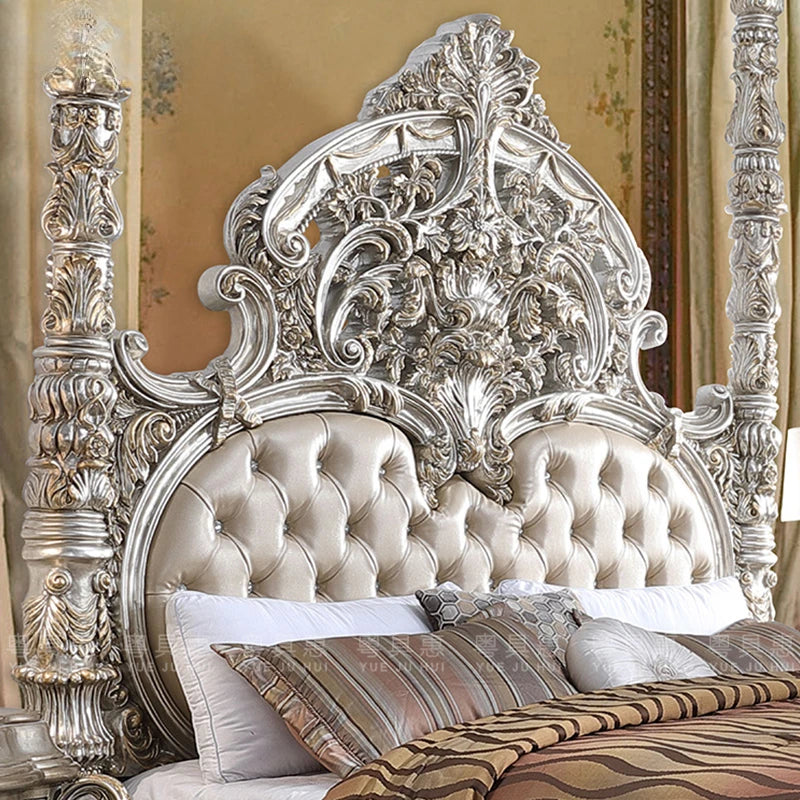 Double Light Luxury Bed Wedding European Frame Apartment Wedding Bed Modern High End Design Cama De Casal Bedroom Furniture