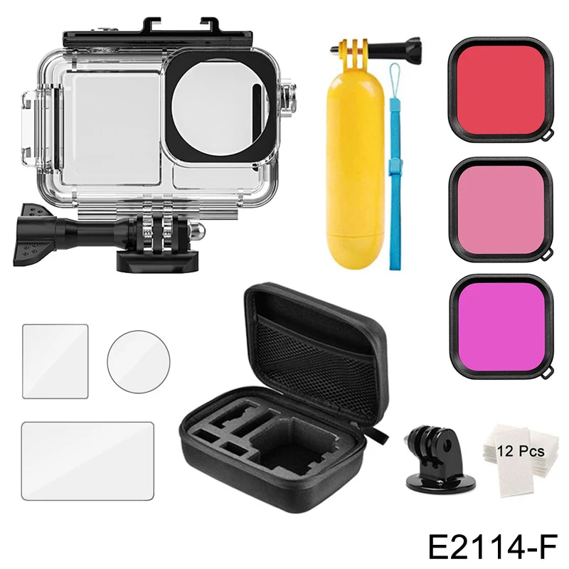 40m Waterproof Case for DJI OSMO Action 3 4 5 Pro Underwater Dive Housing Protective Diving Cover Mount Accessories