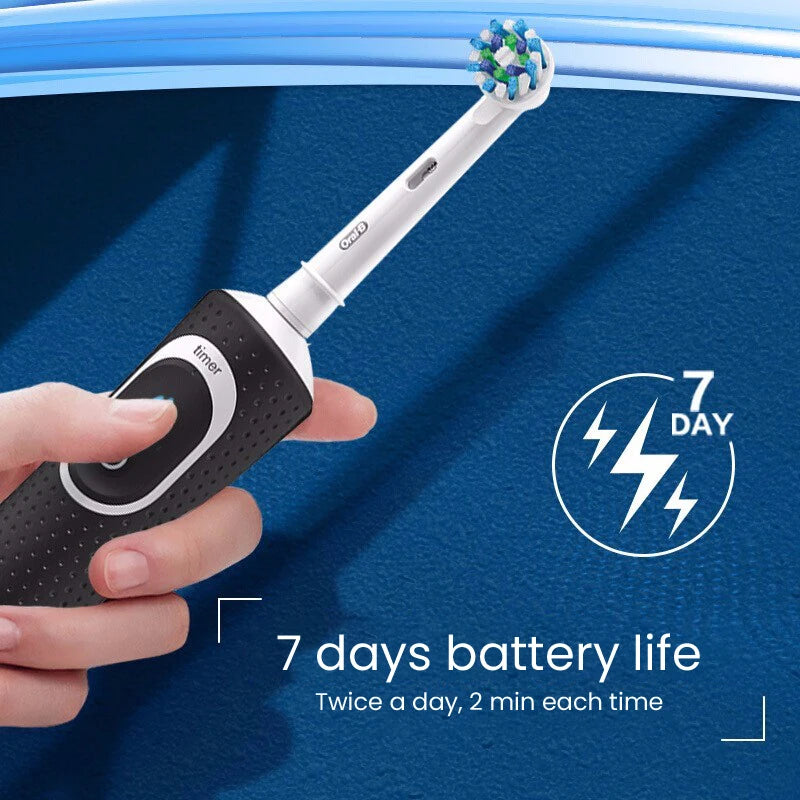 Oral B Vitality 100 Electric Rechargeable Toothbrush Cross Action Clean for Adults Timer Waterproof Tooth Brush