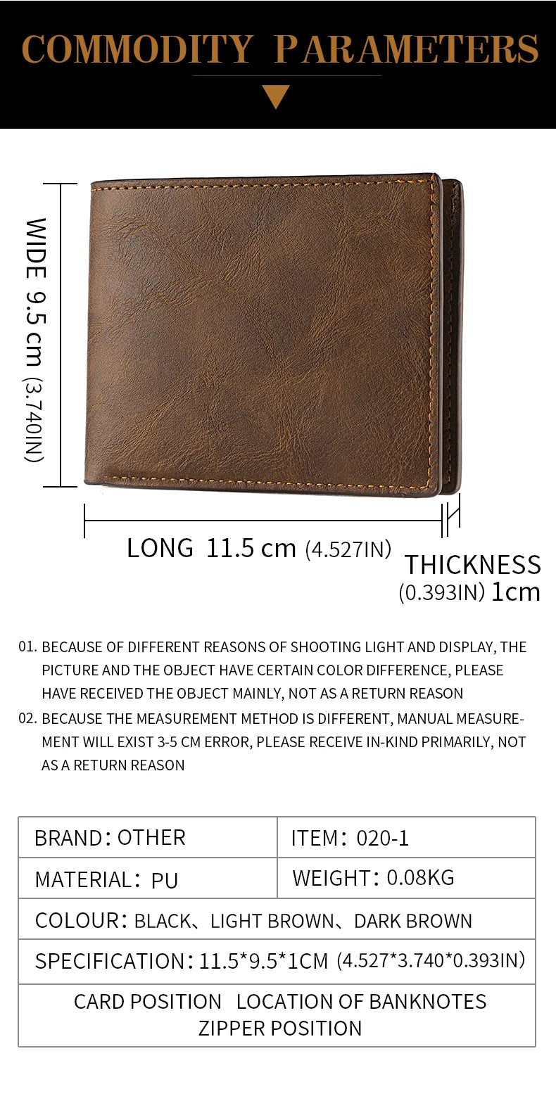 New Man PU Leather Wallet Business Card Holder Thin Business Credit Card Ldentity Holder Vintage Protection Bag Coin Wallet
