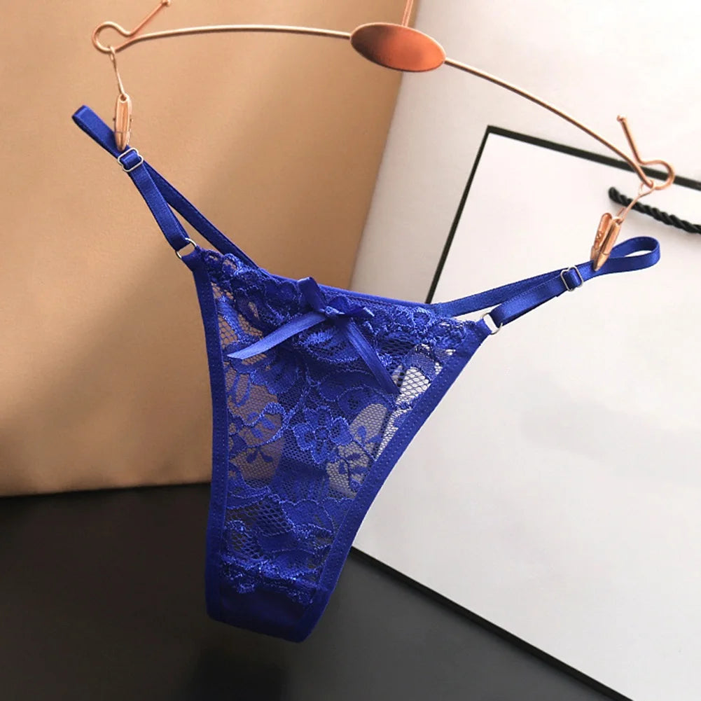 Lace G-string Thongs Ultra-Thin Underwear For Women Panties Sexy Transparent Breathable Lingerie Low Rise Underpants T-Pants