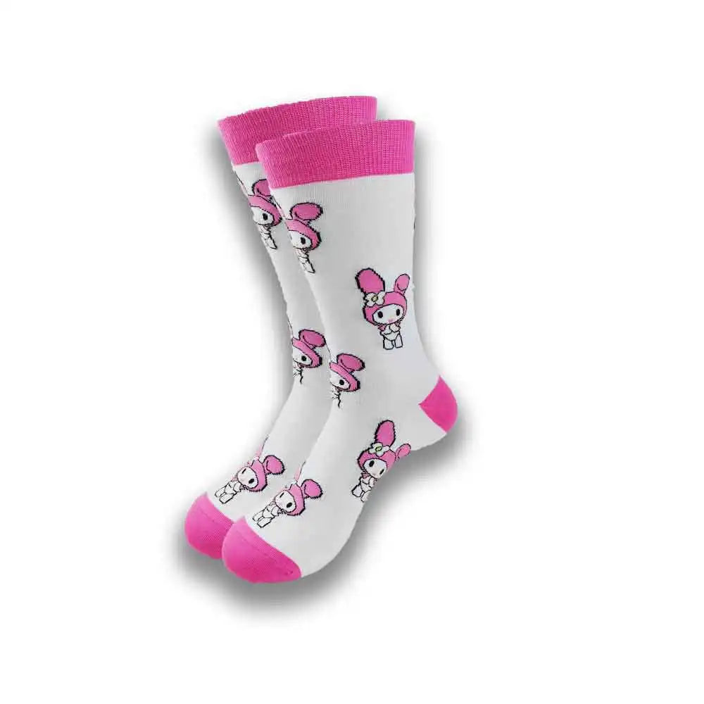 Fashionable design of men's and women's socks in spring and autumn young tube crew socks.