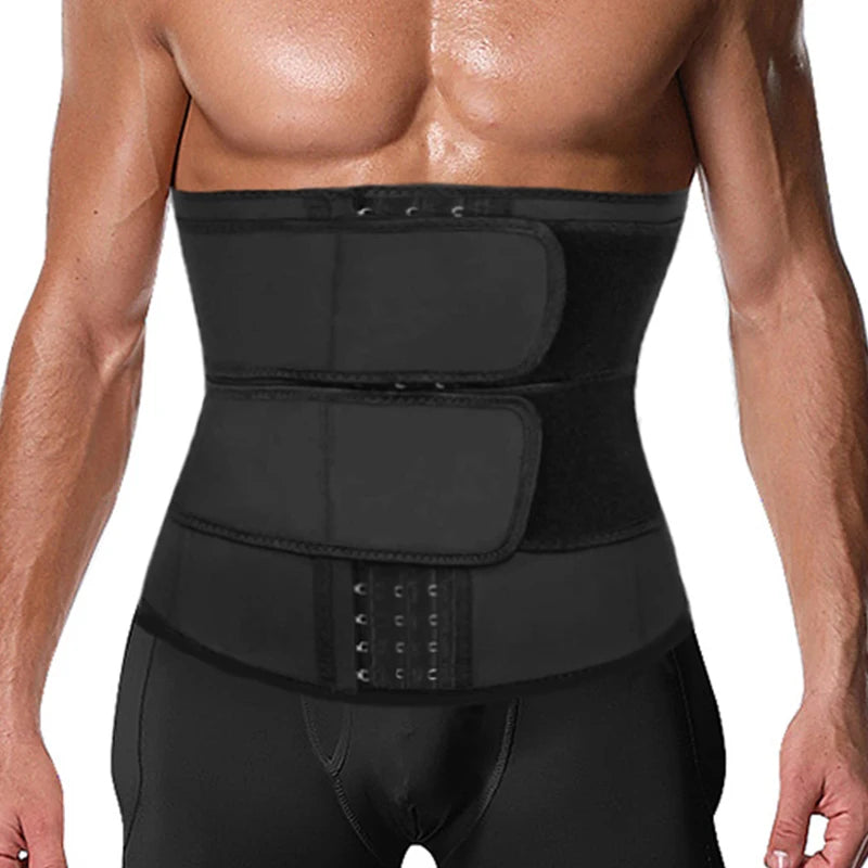 Men Waist Trainer Body Shaper Slimming Belt Sheath Weight Loss Belly Cincher Workout Trimmer Corset Shapewear Sauna Sweat Straps