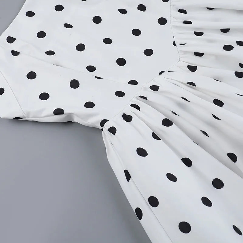 Ladies Summer Evening Party Dress Women Sleeveless Backless Polka Dots Print Fashion Halter Mini Dresses Club Streetwear Clothes