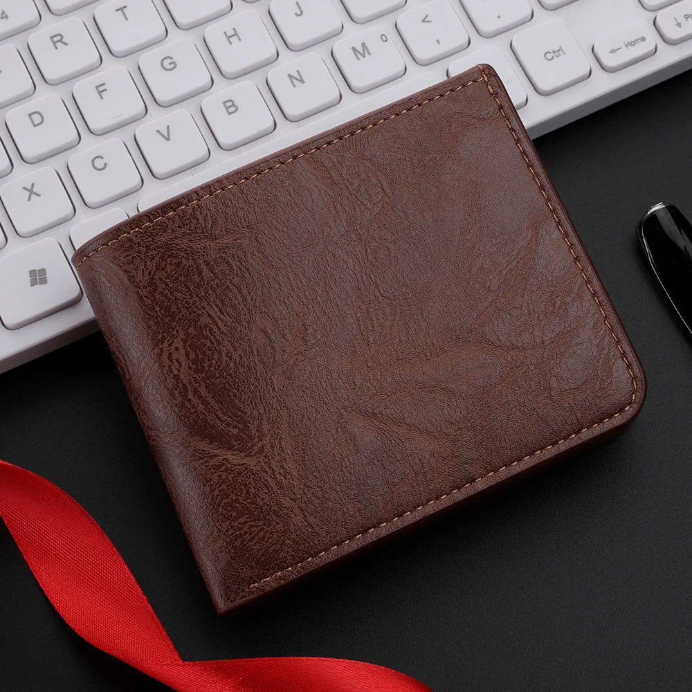 Men's Wallet PU Leather Premium Sense Multi card Slot Business Slim Credit Card ID Card Holder Wallet