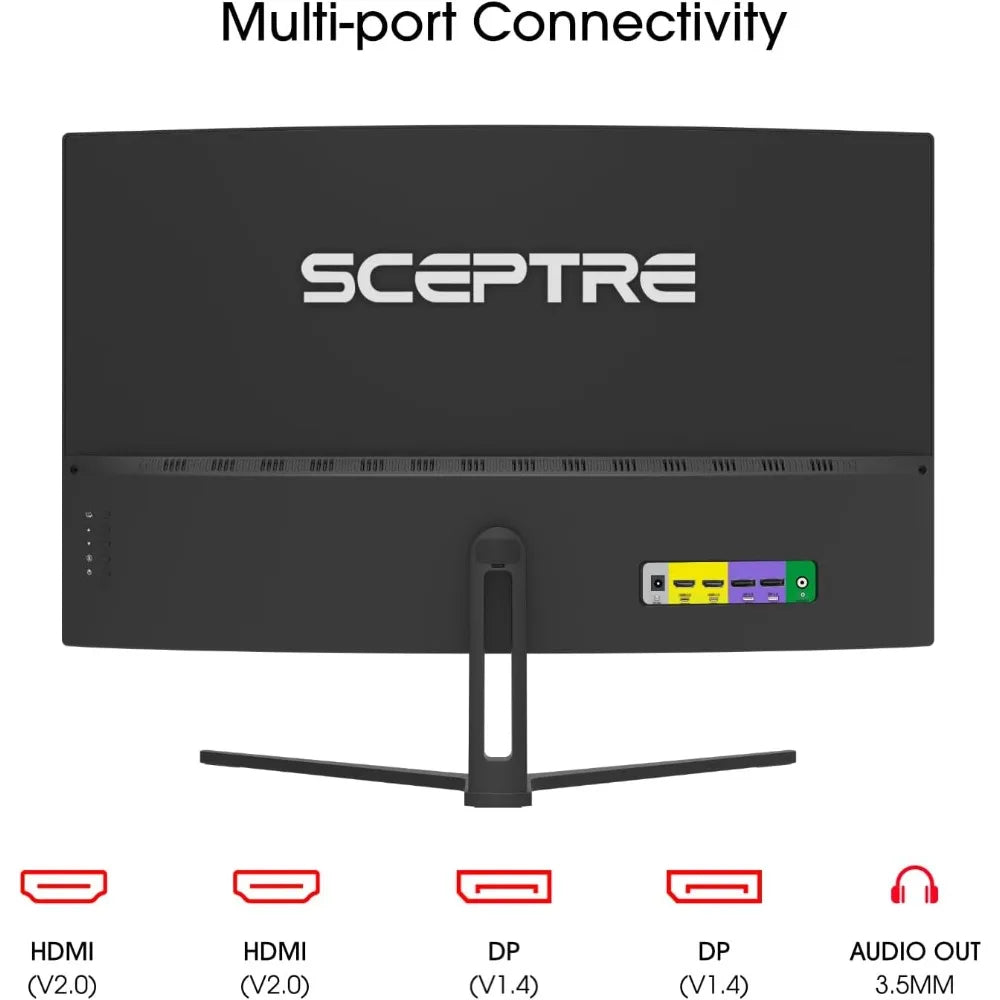 Curved Gaming Monitor Overdrive up to 240Hz DisplayPort 165Hz 144Hz HDMI AMD FreeSync Build-in Speakers