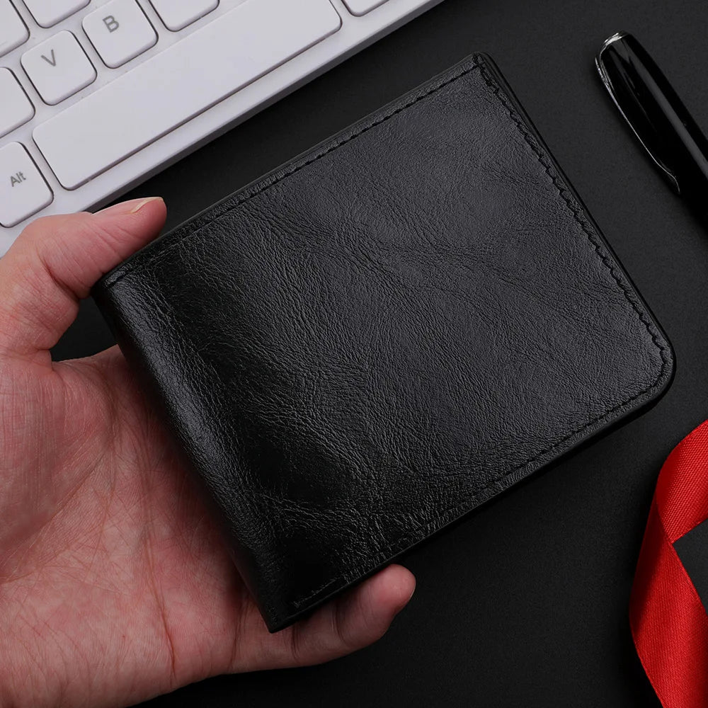 Men's Wallet PU Leather Premium Sense Multi card Slot Business Slim Credit Card ID Card Holder Wallet