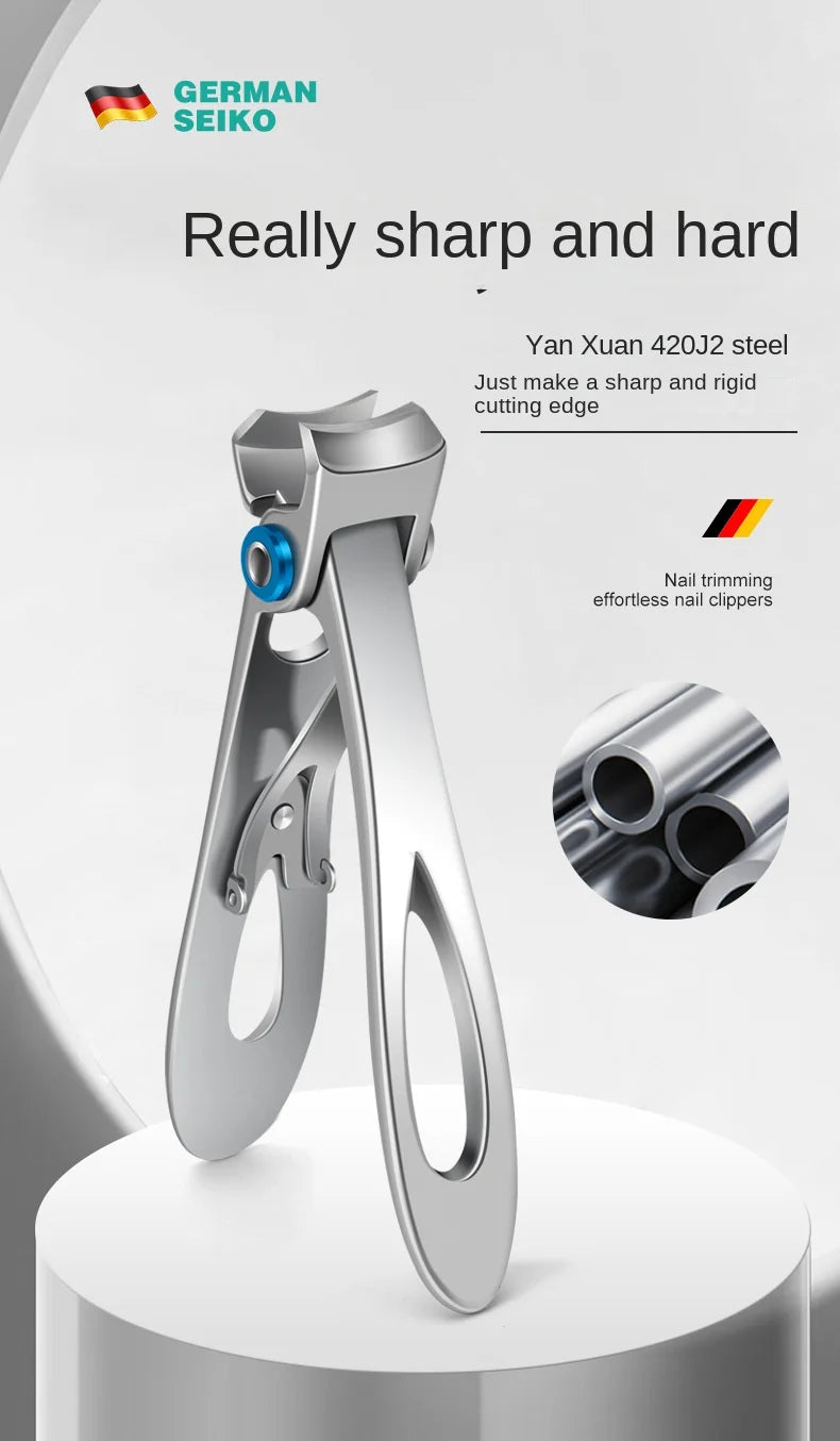 Professional Nail Cutter Stainless Steel Nail Clippers Toenail Fingernail Manicure Trimmer Toenail Clippers for Thick Nails