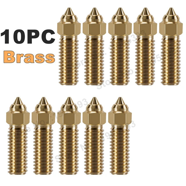 For Ender 3 V3 KE Nozzle Brass Plated Copper Hardened Steel High Speed 3D Printer Nozzles For Creality K1 / K1 Max / CR-M4