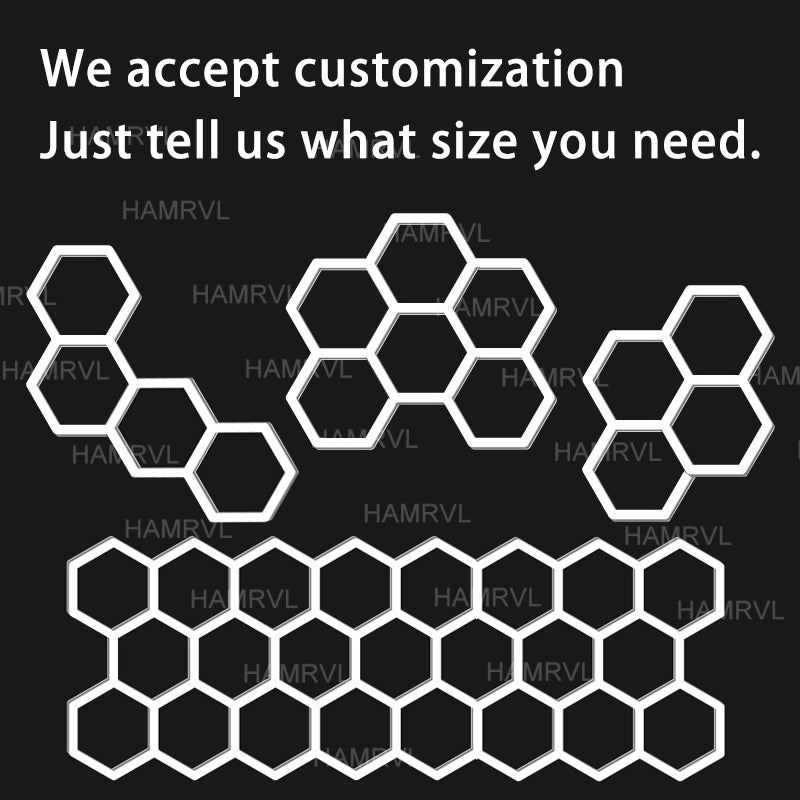 Cutomized Barbershop Hair Salon Led Ceiling Light Hexagon Garage Light Warm/Natural white 3000K 4000K Honeycomb Lighting For Car