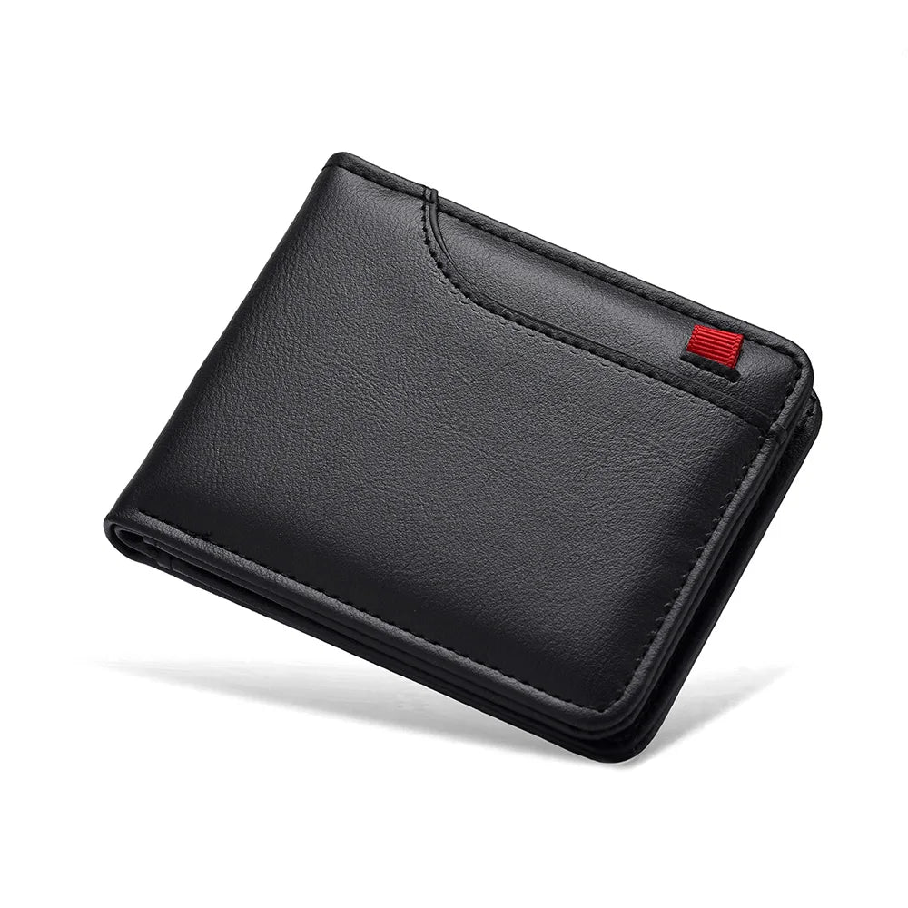 Men's Short Wallet Multi-Card Slot Card Holder PU Leather Luxury Wallet for Men