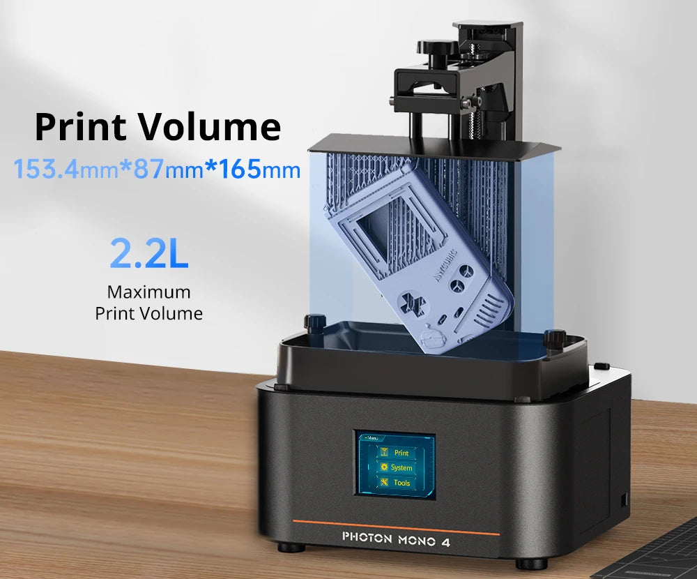ANYCUBIC Photon Mono 4 LCD UV Resin 3D Printer with 7" 10K high-definition screen High-Speed 3D Printing Size 153×87×165mm