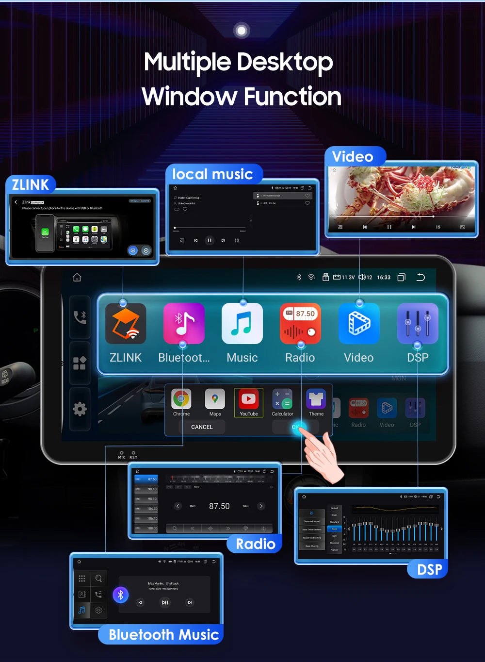 Carplay Android Car Radio For Honda ACCORD 7 2003-2007 Multimedia player GPS Navi Stereo 7862 Autoradio 2din Diesel screen 4G BT