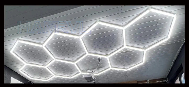 LED Hexagon Connector Cable DIY for Honeycomb Lamp AC110V-240V Barbershop Esports Workshop Garage 4S Car surface Lighting