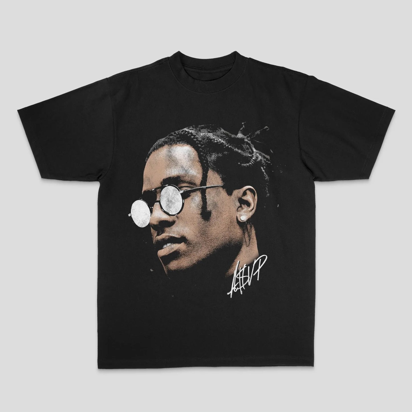 ASAP Hip Hop Rap Rap American Street Print Loose Breathable Crew Neck T-shirt Summer New Men's and Women's Streetwear