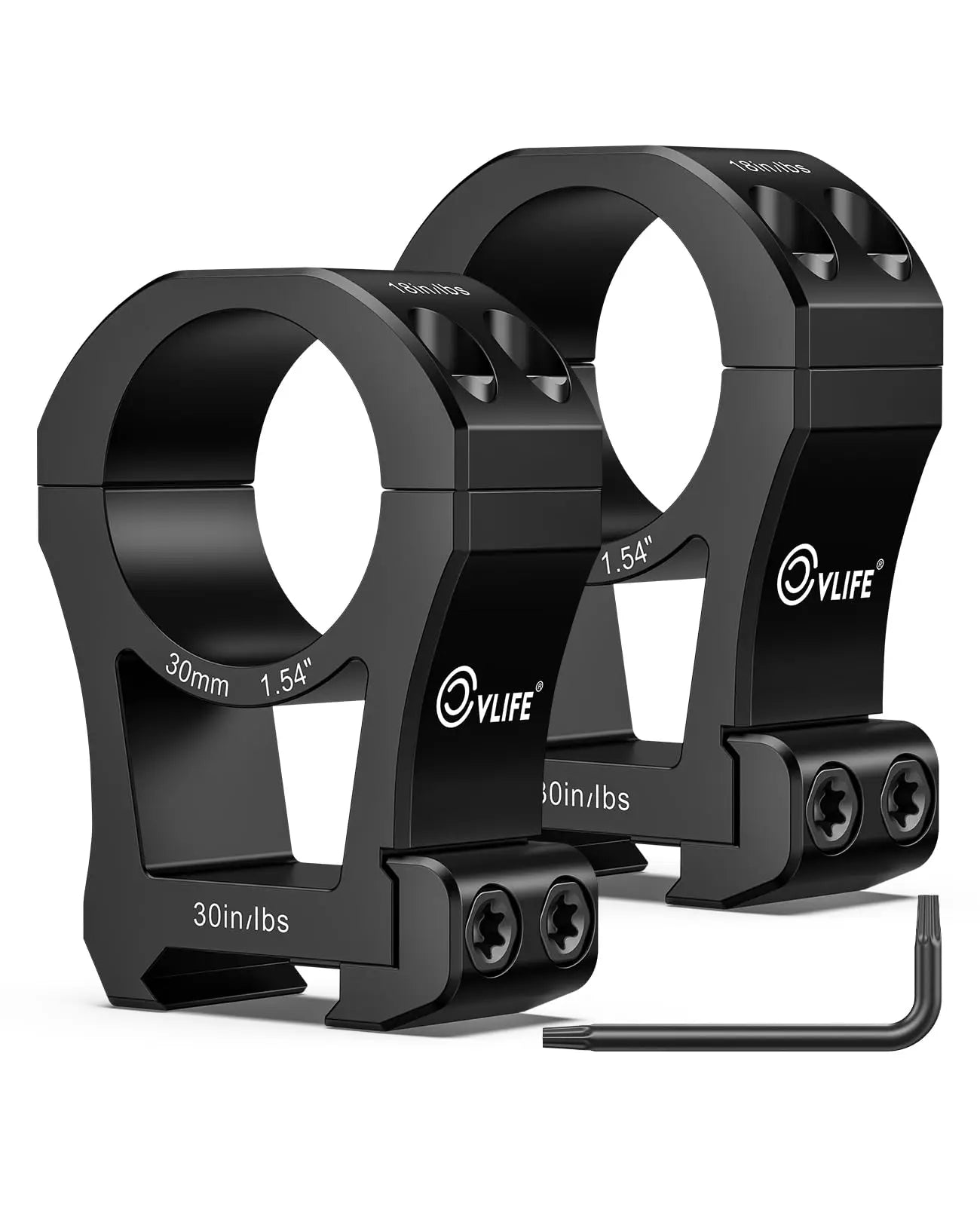 CVLIFE Rifle Scope Rings Mount 30mm Diameter Tube - Compatible with Picatinny Rails 2 Pieces  0.90" 1.0'' 1.26'' 1.54‘’Heigth