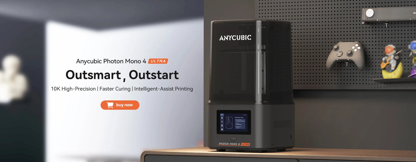ANYCUBIC Photon Mono 4 LCD UV Resin 3D Printer with 7" 10K high-definition screen High-Speed 3D Printing Size 153×87×165mm
