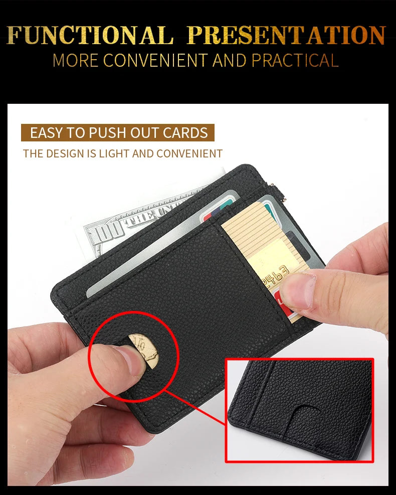 Minimalist And Slender Credit Card Holders And Transparent ID Windows Slim Card Case Wallet Women Men Business Card  Cover