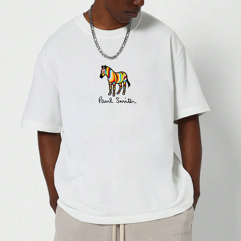 Men's Cotton T-shirt P-Pauls S-Smiths Short Sleeve Tee Graphic T Shirts Y2k Clothing Summer Tops Streetwear New in Tops