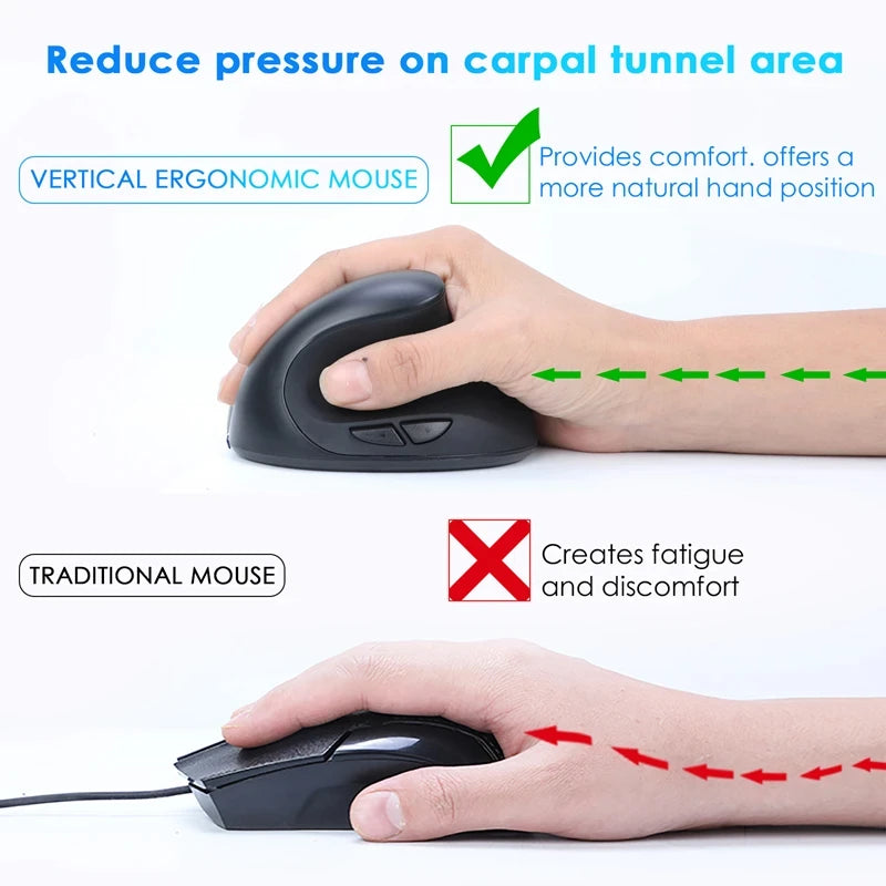Xiaomi Vertical Grip Silent Wireless USB 2.4G Rechargeable Hand Designer Drawing Office Creative Ergonomic Mouse For Computers