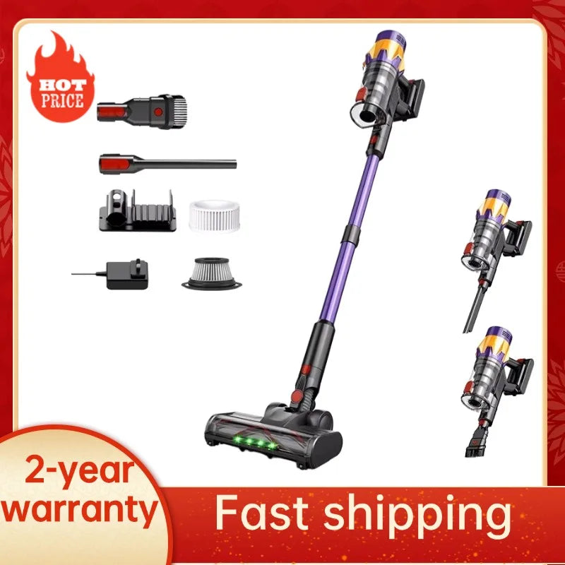 MPQU V18 550W 50kPa Wireless Handheld vacuum cleaner LED touch screen Removable battery 50mins runtime Cordless Cleaning machine