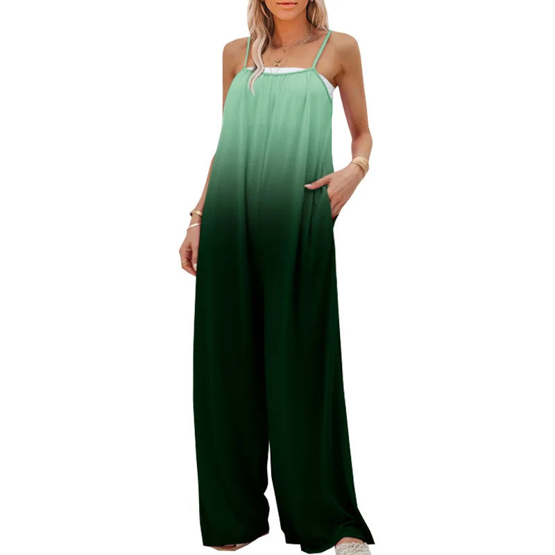 Summer 2024 New Europe and the United States cross-border foreign trade women's casual sleeveless jumpsuit