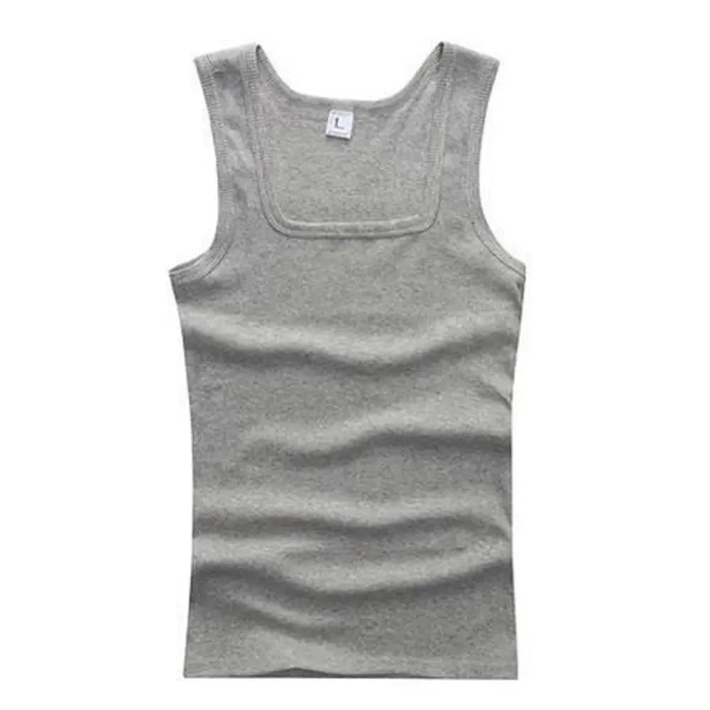 Male Clothes Tank Tops 100% Pure Cotton Sleeveless Fitness T-shirt