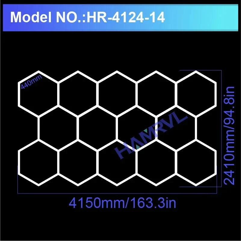 Cutomized Barbershop Hair Salon Led Ceiling Light Hexagon Garage Light Warm/Natural white 3000K 4000K Honeycomb Lighting For Car
