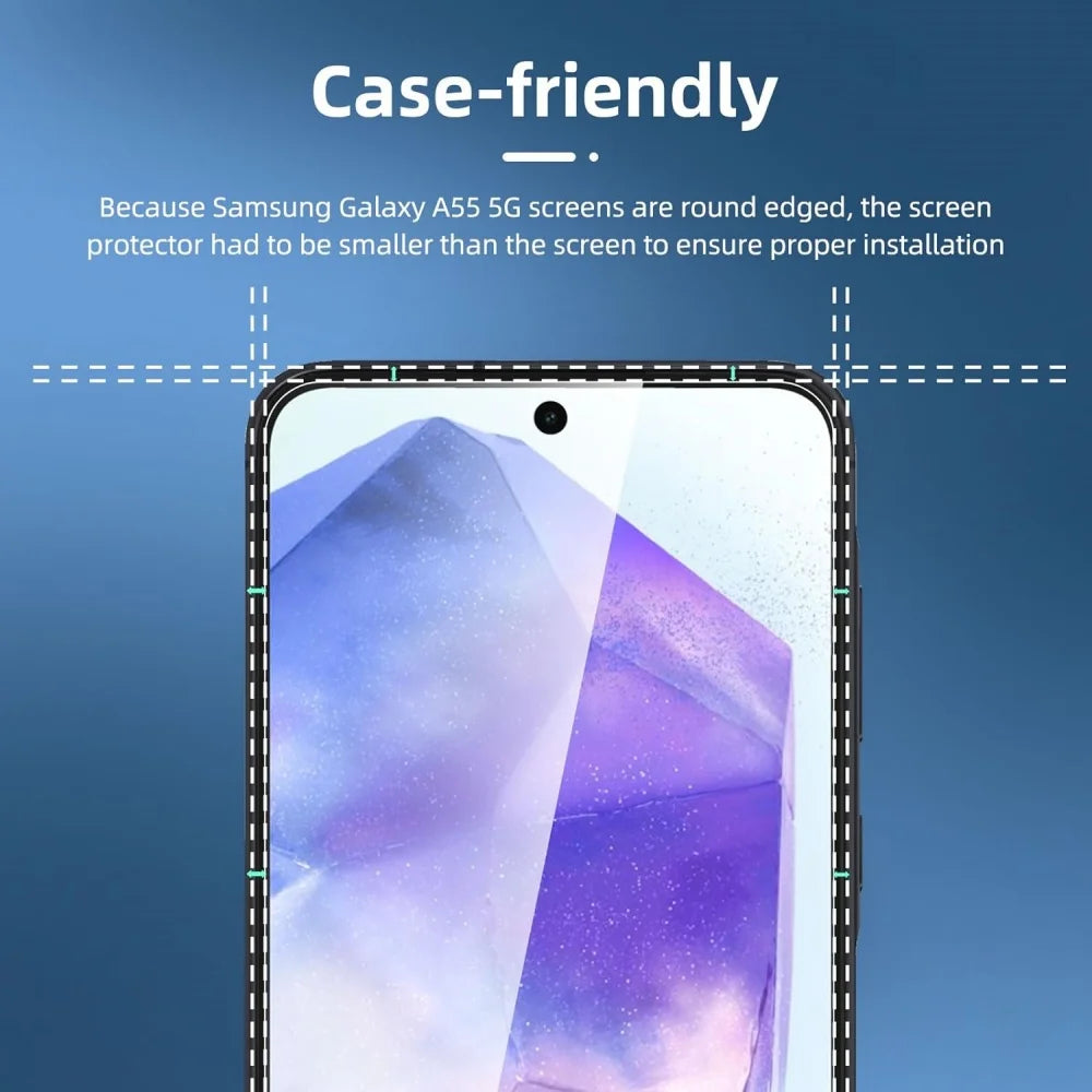 3PCS HD Tempered Glass For Samsung A16 A26 A36 A56 A55 A53 A54 A35 A25 A15 Screen Protector Samsung Galaxy S25 S24 Ultra Cristal Templado S24 FE S23 S22 S21 Plus