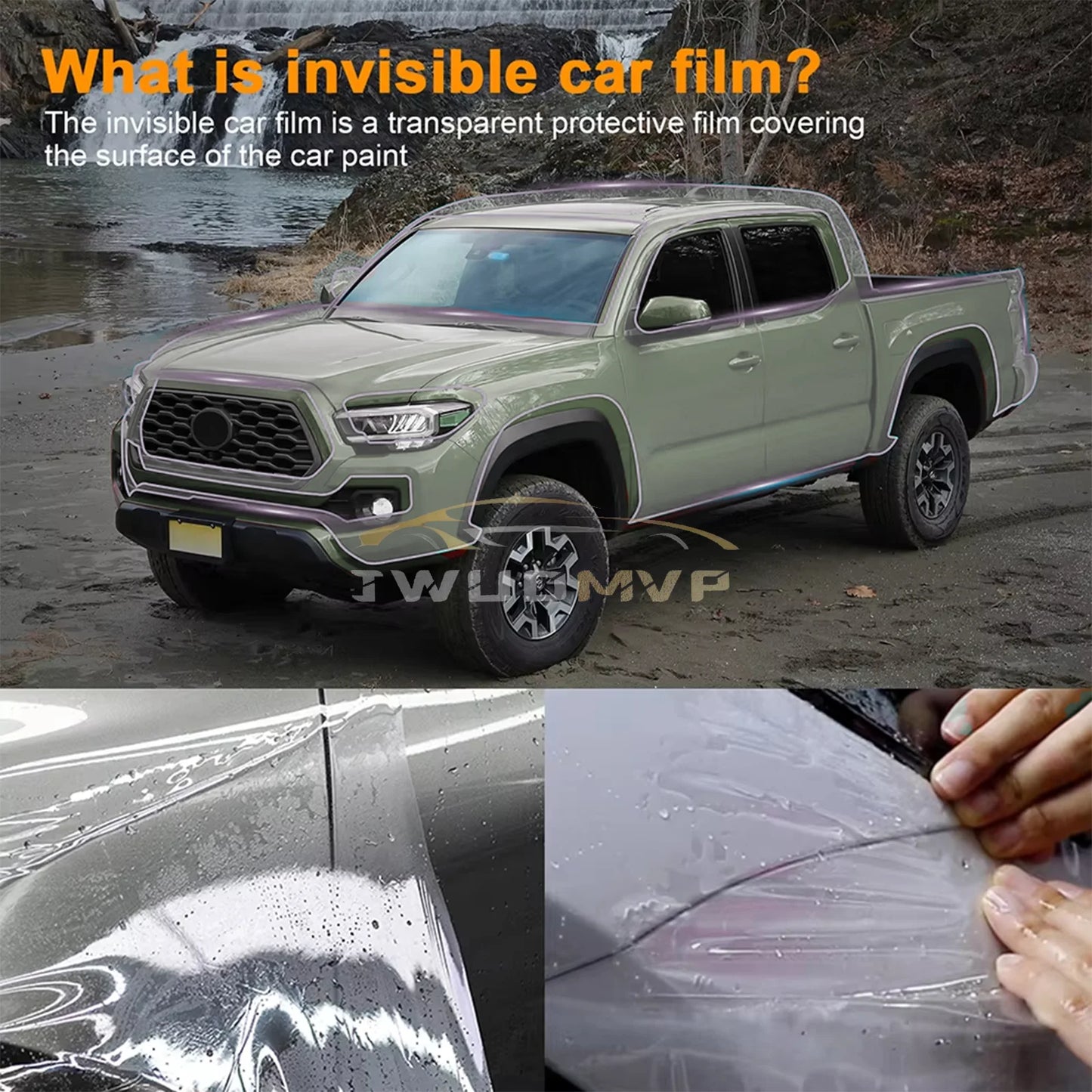 Paint Protection Film for Toyota Tacoma 2016-2023 TPU Pre-Cut PPF Kit Decal Clear Sticker Accessories Transparent Car Styling