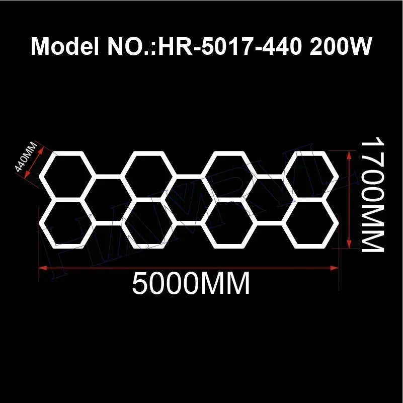 Cutomized Barbershop Hair Salon Led Ceiling Light Hexagon Garage Light Warm/Natural white 3000K 4000K Honeycomb Lighting For Car