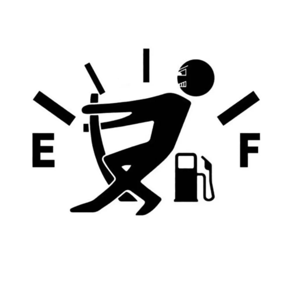 Car Stickers Pull Fuel Tank Pointer Reflective Vinyl Funny Sticker High Gas Decal Fuel Gage Empty Stickers Decal Auto Exterior