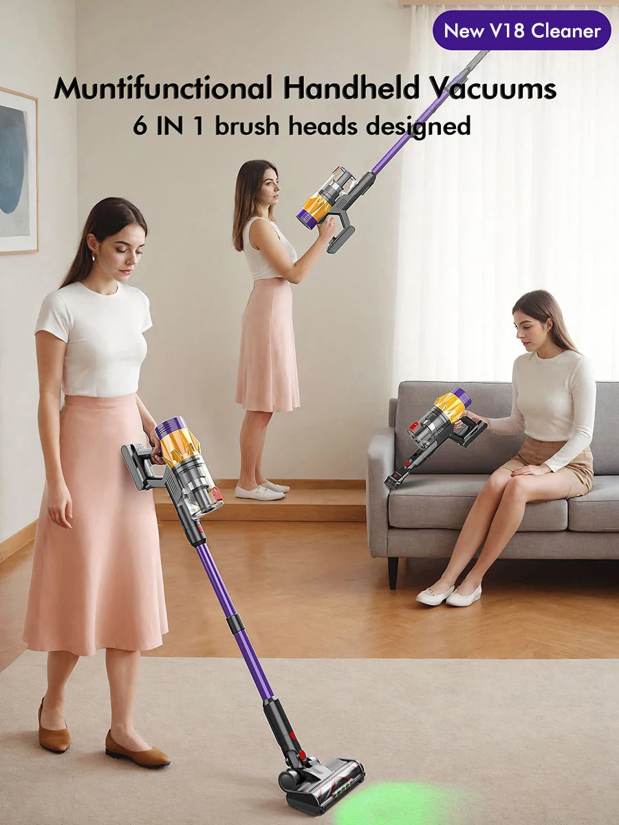 Armo V18 550W 50kPa Suction Power Handheld Wireless Vacuum Cleaner 6 in 1  LED Display Cordless Vacuum Handheld Sweeper Machine