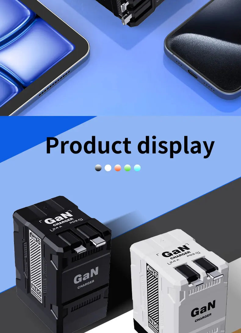 Total 20W USB C Charger GaN Fast Charging Wall Charger For iPhone Samsung Xiaomi Quick Charge EU/US Plug Phone Charger Adapter