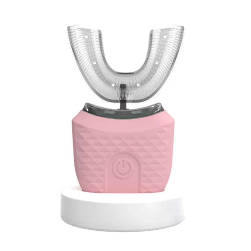 New Rechargeable Smart U-Shape Soft Ultrasonic Waterproof Wireless Toothbrush Set Travel Electric Toothbrush