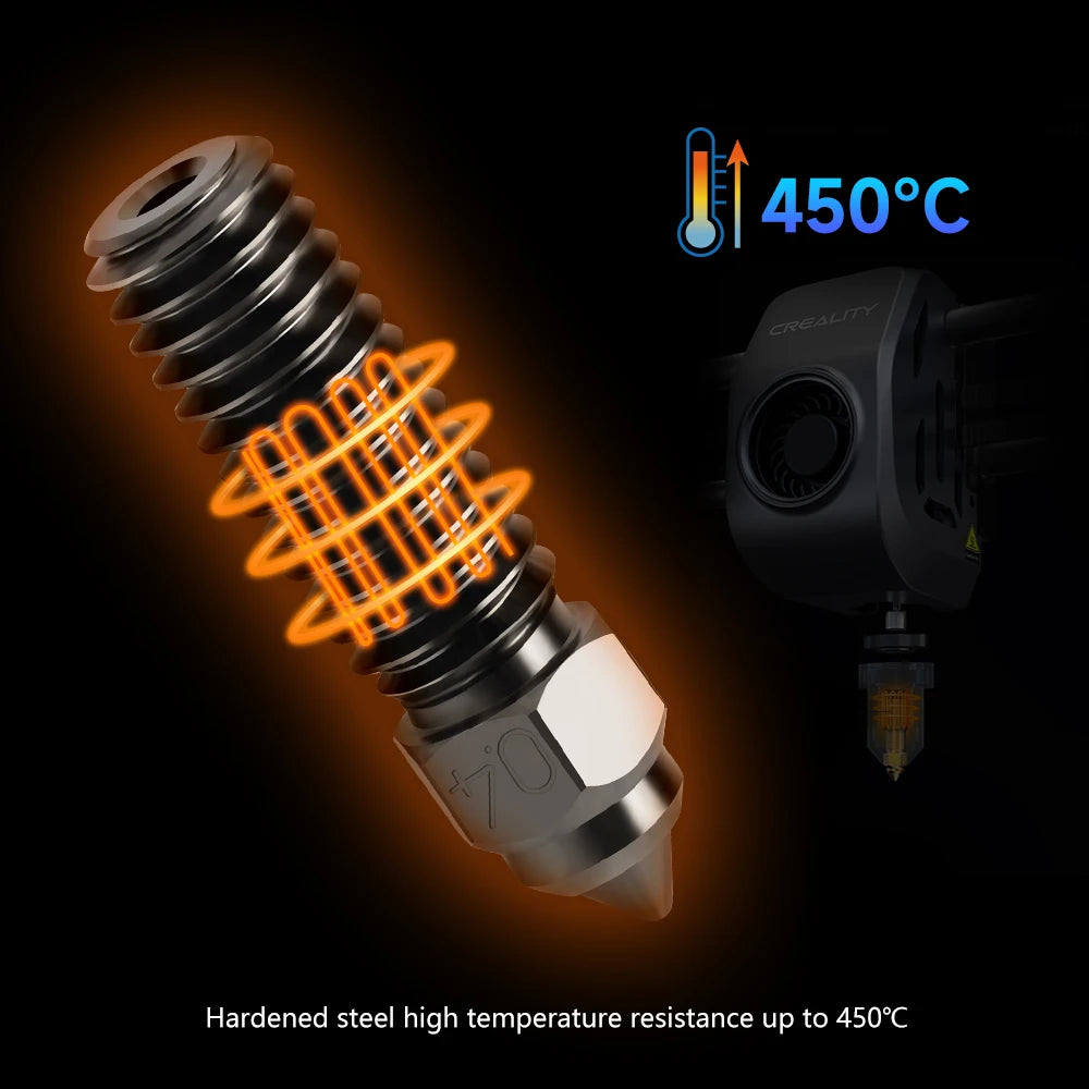 For Ender 3 V3 KE Nozzle Brass Plated Copper Hardened Steel High Speed 3D Printer Nozzles For Creality K1 / K1 Max / CR-M4