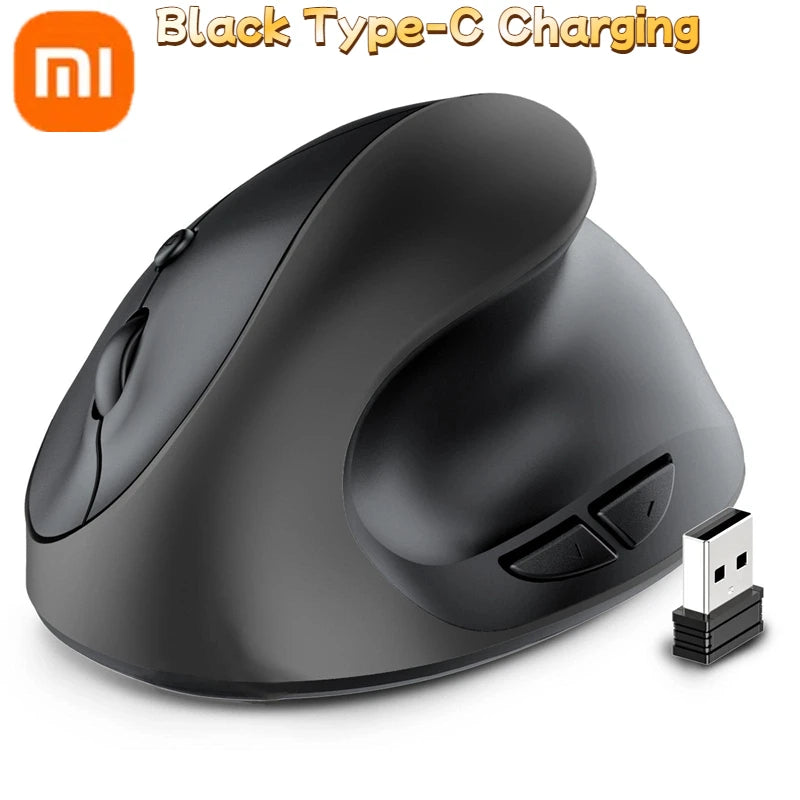 Xiaomi Vertical Grip Silent Wireless USB 2.4G Rechargeable Hand Designer Drawing Office Creative Ergonomic Mouse For Computers