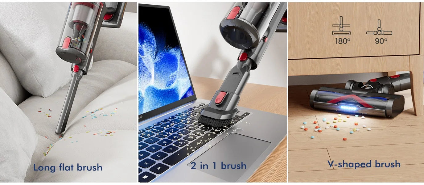 Armo V18 550W 50kPa Suction Power Handheld Wireless Vacuum Cleaner 6 in 1  LED Display Cordless Vacuum Handheld Sweeper Machine