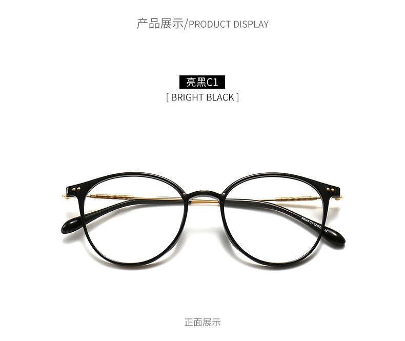 2021 New unisex round polygon glasses for men women metal frame glasses plain glasses Nearsighted Eyewear Glasses -1.0 -2.5 -2