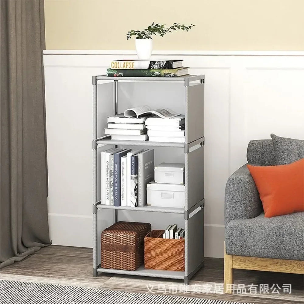 Simple Bookshelf Easy Assembly Bookcase Square Storage Shelf Multi-Layer Book Closet Living Room And Study Bedroom Storage Shelf