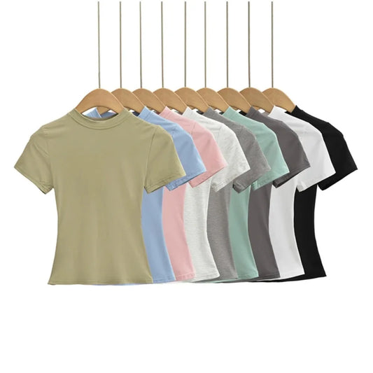 High Quality Casual T shirt Slim Short Sleeves
