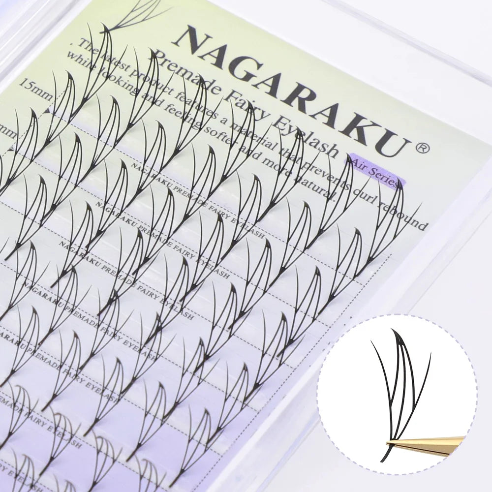 NAGARAKU Premade Spire Fairy Wings Eyelash Anime Effect Soft Plume Fluttering Eyelash Extensions Comic