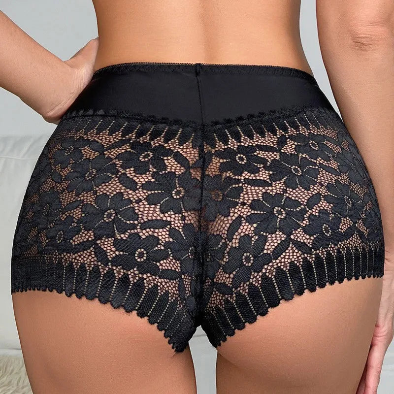 3PCS Women Lingerie Panties Sexy Lace Cheeky Plus Size High-waist Panties Female Briefs Ladies Seamless Breathable Underwear