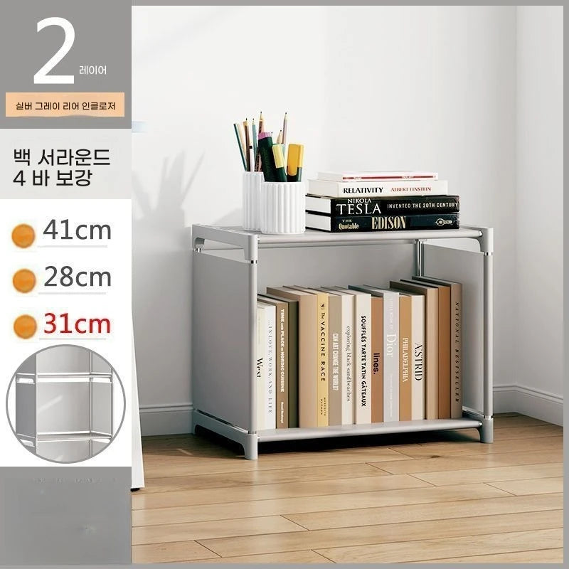 Simple Bookshelf Multi Layer Easy Assembly Diy Wardrobe Bookshelf  Plastic Square Storage Rack Living Room Study Room Bedroom